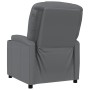Sillón reclinable de cuero sintético gris antracita