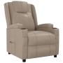 Sillón reclinable de cuero sintético color capuchino