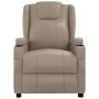 Sillón reclinable de cuero sintético color capuchino