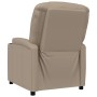 Sillón reclinable de cuero sintético color capuchino