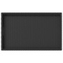 Mesa con bandeja plegable ratán sintético negro 65x40x75 cm