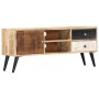 Mueble para TV de madera maciza de mango 115x30x47 cm