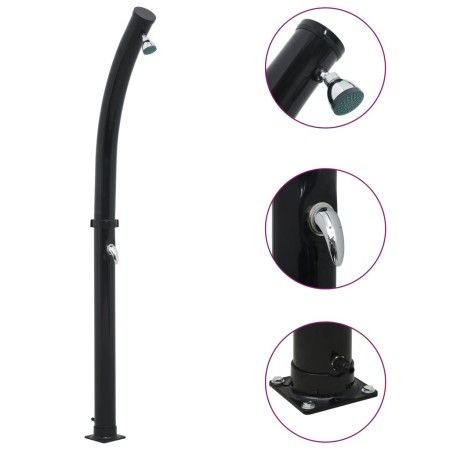 Ducha solar negra 214 cm 20 L de vidaXL, Accesorios para piscinas y spa - Ref: Foro24-92311, Precio: 159,68 €, Descuento: %