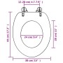 Asiento inodoro WC MDF tapa piedras