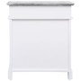 Mueble zapatero de madera de Paulownia gris 50x28x58 cm