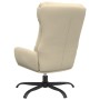 Sillón de relax de tela color crema