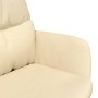 Sillón de relax de tela color crema