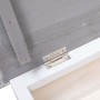 Mueble zapatero de madera de Paulownia gris 50x28x58 cm