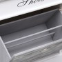 Mueble zapatero de madera de Paulownia gris 50x28x58 cm