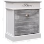 Mueble zapatero de madera de Paulownia gris 50x28x58 cm