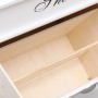 Mueble zapatero de madera de Paulownia blanco 50x28x58 cm