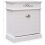 Mueble zapatero de madera de Paulownia blanco 50x28x58 cm
