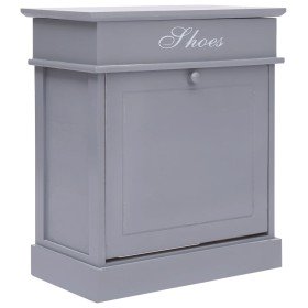 Mueble zapatero de madera de Paulownia gris 50x28x58 cm Mueble zapatero de madera de Paulownia gris 50x28x58 cm