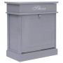Mueble zapatero de madera de Paulownia gris 50x28x58 cm