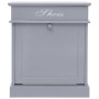 Mueble zapatero de madera de Paulownia gris 50x28x58 cm