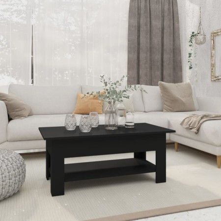 Schwarzer Ingenieurholz-Couchtisch 102x55x42 cm von vidaXL, Couchtisch - Ref: Foro24-810254, Preis: 62,16 €, Rabatt: %