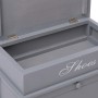 Mueble zapatero de madera de Paulownia gris 50x28x58 cm