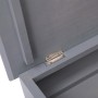 Mueble zapatero de madera de Paulownia gris 50x28x58 cm