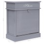 Mueble zapatero de madera de Paulownia gris 50x28x58 cm
