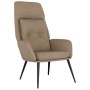 Sillón de relax de cuero sintético de ante gris taupe