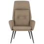 Sillón de relax de cuero sintético de ante gris taupe