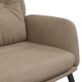 Sillón de relax de cuero sintético de ante gris taupe