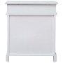 Mueble zapatero de madera de Paulownia blanco 50x28x58 cm
