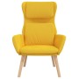 Sillón de relax de terciopelo amarillo mostaza