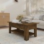 Couchtisch aus geräuchertem Eichenholzwerkstoff, 102 x 55 x 42 cm von vidaXL, Couchtisch - Ref: Foro24-813074, Preis: 71,54 €...