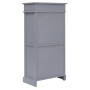 Mueble zapatero de madera de Paulownia gris 50x28x98 cm