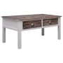 Mesa de centro de madera marrón 100x50x45 cm