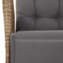 Sillón reclinable jardín reposapiés 2 uds ratán PE beige mezcla en Sillas de jardín | Comprar online en Foro24