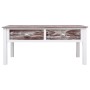Mesa de centro de madera marrón 100x50x45 cm
