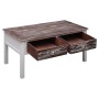 Mesa de centro de madera marrón 100x50x45 cm