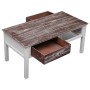 Mesa de centro de madera marrón 100x50x45 cm