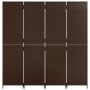 Biombo de 4 paneles ratán sintético marrón