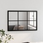 Espejo de pared metal negro 60x40 cm