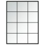 Espejo de pared metal negro 80x60 cm