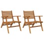 Gartenstühle 2 Einheiten aus massivem Akazienholz von vidaXL, Gartensets - Ref: Foro24-316252, Preis: 202,88 €, Rabatt: %