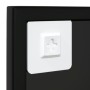 Espejo de pared metal negro 80x60 cm