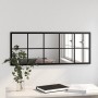 Espejo de pared metal negro 100x40 cm