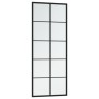 Espejo de pared metal negro 100x40 cm