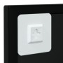 Espejo de pared metal negro 100x40 cm