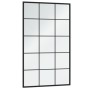 Espejo de pared metal negro 100x60 cm