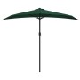 Green aluminum semicircular balcony umbrella 270x144cm by vidaXL, Umbrellas - Ref: Foro24-44588, Price: 67,82 €, Discount: %