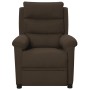 Sillón reclinable de tela marrón oscuro