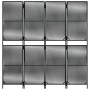 Biombo de 4 paneles ratán sintético negro