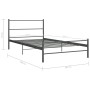 Estructura de cama de metal gris 100x200 cm de vidaXL, Camas y somieres - Ref: Foro24-284685, Precio: 78,21 €, Descuento: %