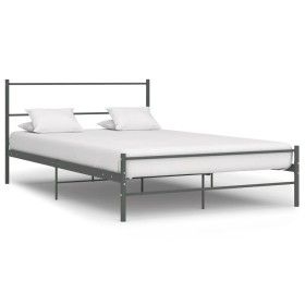 Estructura de cama de metal gris 120x200 cm