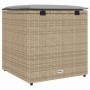Caja de cojines Beige 50 x 50 x 50 cm ratán sintético